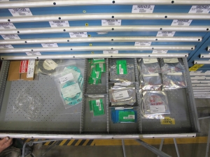 LISTA HEAVY DUTY 9-DRAWER PARTS CABINET W/ CONTENTS (W-50) LOADING & HANDLING FEE $25-